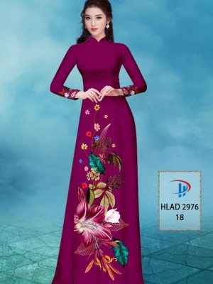 Vải Áo Dài Hoa In 3D AD HLAD2976 26